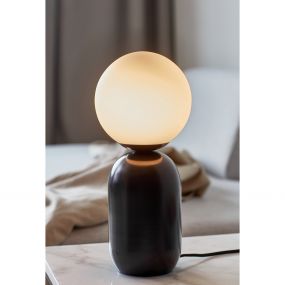 Nordlux Notti - tafellamp - Ø 15 x 34,5 cm - zwart en mokka
