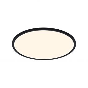 Nordlux Oja - badkamer plafondverlichting - Ø 42,4 x 2,3 cm - 3 stappen Moodmaker SceneSelect functie - 19W LED incl. - IP54 - zwart