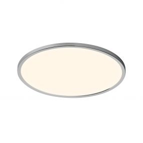 Nordlux Oja - badkamer plafondverlichting - Ø 43 x 2,5 cm - 3 stappen Moodmaker SceneSelect functie - 19W LED incl. - IP54 - chroom