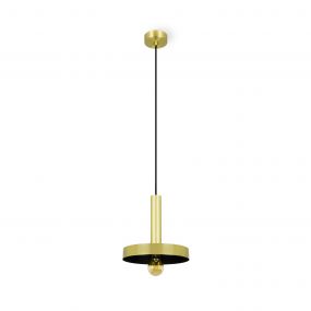 Faro Whizz - hanglamp - Ø 25 x 26 cm - satijn goud en zwart