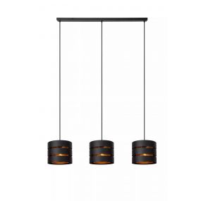 Lucide Rosas - hanglamp - 130 x 26 x 152 cm - zwart en messing