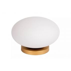 Lucide Elysee - tafellamp - Ø 30 x 21 cm - goud en opaal