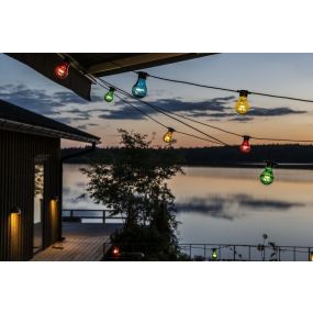 Konstsmide - decoratieve party lichtset - 4,5m lengte met 10m snoer - 10 LED lampen incl. - 4W - IP44 - multikleur (stockopruiming!)