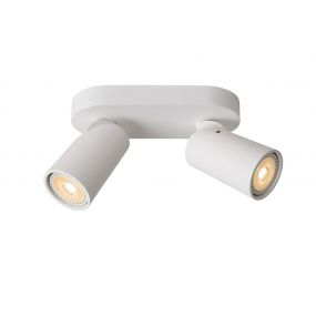 Lucide Xyrus 2 - opbouwspot - 20 x 9 x 12,5 cm - 2 x 5W dimbare LED incl. - dim to warm -  wit