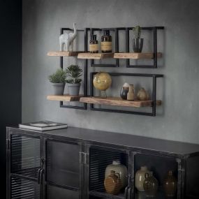Vico Edge - wandschap - 30 x 25 x 30 cm - acaciahout