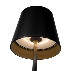 Lucide Justin - vloerlamp - 150 cm - 4,5W dimbare LED incl. - IP54 - zwart