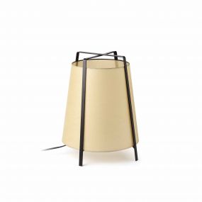 Faro Akane - tafellamp - Ø 28 x 35 cm - beige en zwart