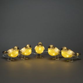 Konstsmide kerstverlichting - vogels - 16 x 5,5 x 10 cm - IP44 - transparant