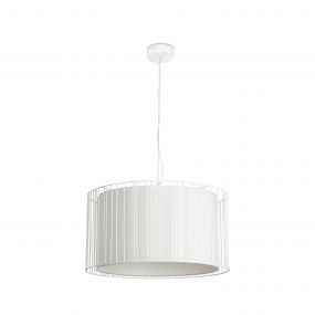 Faro Linda - hanglamp - Ø 50 x 27 cm - mat wit