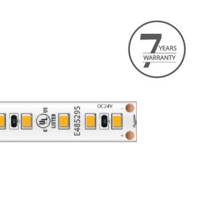 KLUS LED strip - 0,8cm breed, 500cm lengte - 24Vdc - dimbaar - 9,6W LED per meter - 120 LEDs per meter - IP20 - 3000K