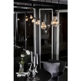 Konstsmide - decoratieve lichtsnoer met dimfunctie - starterset - 9,15 meter lengte plus 10,85 meter snoer - 10 LED-lampen incl. - 3,4W - IP44 - zwart