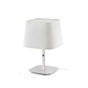 Faro Sweet - tafellamp - 30 x 30 x 40 cm - nikkel en wit