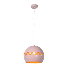 Lucide Corentin - hanglamp - Ø 28 x 153 cm - roos