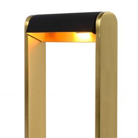 Lucide Loras - tafellamp - 18 x 9 x 32,5 cm - mat goud en zwart (actie!)