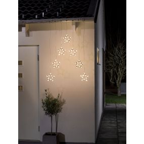 Konstsmide kerstverlichting - decoratieve sterren - 72 x 1,2 x 118 cm - IP44 - transparant