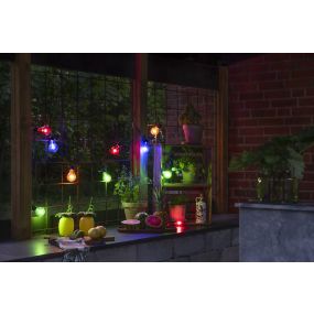 Konstsmide - decoratieve party lichtset met dimfunctie - 9,5m lengte met 10m snoer - 20 LED lampen incl. - 6,8W - IP44 - multikleur (stockopruiming!)