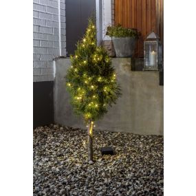 Konstsmide kerstverlichting - Micro LED licht set op batterijen - 4,40m -40 stuks - IP44 - zwart