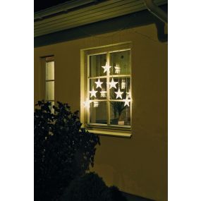 Konstsmide kerstverlichting - decoratieve sterrengordijn - 76,2 x 1,2 x 116 cm - IP44 - transparant