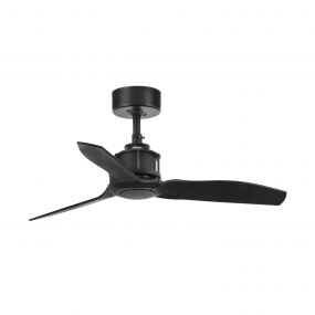 Faro Just Fan XS - plafondventilator met afstandsbediening - slimme ventilator - Ø 81 cm - mat zwart