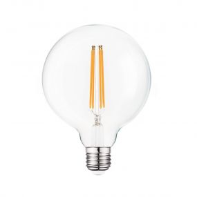 VK Lighting filament lamp - Ø 9,5 x 13,2 cm - E27 - 7W dimbaar - 2700K - transparant