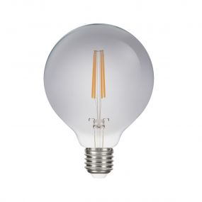 VK Lighting filament lamp - Ø 9,5 x 13,2 cm - E27 - 8W dimbaar - 2700K - gerookt