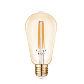 VK Lighting filament lamp - Ø 6,4 x 1,8 cm - E27 - 7W dimbaar - 2200K - amber