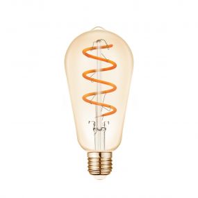 VK Lighting filament lamp - Ø 6,4 x 14 cm - E27 - 5W dimbaar - 2200K - amber