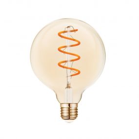 VK Lighting filament lamp - Ø 9,5 x 13,2 cm - E27 - 5W dimbaar - 2200K - amber