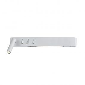 VK Lighting Bar - wandverlichting met linkse leeslamp - 40 x 17 x 5 cm - 3W + 2x6W LED incl. - wit
