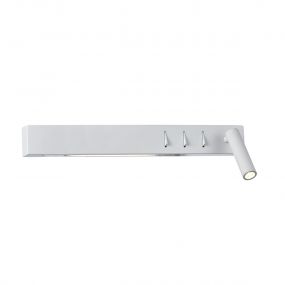 VK Lighting Bar - wandverlichting met rechtse leeslamp - 40 x 17 x 5 cm - 3W + 2x6W LED incl. - wit