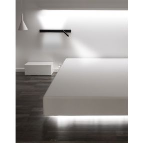VK Lighting Bar - wandverlichting met rechtse leeslamp - 40 x 17 x 5 cm - 3W + 2 x 6W LED incl. - zwart