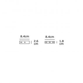 VK Lighting - magnetisch railsysteem - startvoeding voor magnetisch profiel - 8,4 x 1,8 x 2,6 cm - zwart