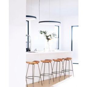 VK Lighting Circulus - hanglamp - Ø 52,7 x 200 cm - 24W dimbare LED incl. - zwart