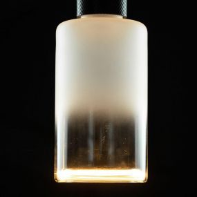 Segula LED lamp - Floating Line Cylinder - Ø 9 x 21 cm - E27 4,5W dimbaar - 2200K - fading frost  