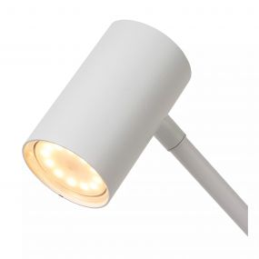 Lucide Tipik - oplaadbare vloerlamp - 37,3 x 22 x 138 cm - 3 stap dimmer -  3W LED incl. - wit 