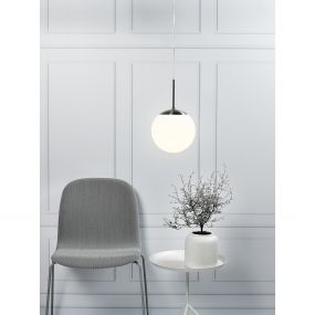 Nordlux Cafe - hanglamp - Ø 25 x 218 cm - opaal wit