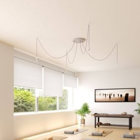 Creative Cables - Rose-One Rond plafondrozet voor 4 lichtpunten - Ø 40 x 3,5 cm - wit