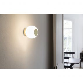 Faro Moy - wand/plafondverlichting - Ø 14 x 13 cm - 4W LED incl. - IP44 - satijn goud