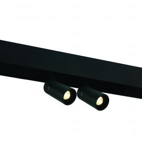 ONE Light magnetisch railsysteem - Track Lights - rail spot - Ø 3,5 x 7,2 cm - 2 x 6W LED incl. - zwart
