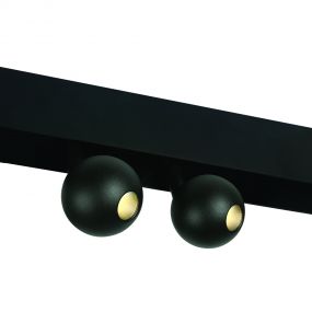 ONE Light magnetisch railsysteem - Ball Lights - rail spot - Ø 5,4 x 8 cm - 2 x 7W LED incl. - zwart