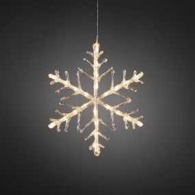 Konstsmide kerstverlichting - sneeuwvlok - 40 x 1,5 x 40 cm - IP44 - transparant