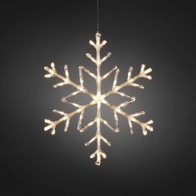 Konstsmide kerstverlichting - sneeuwvlok - 60 x 1,5 x 60 cm - IP44 - transparant