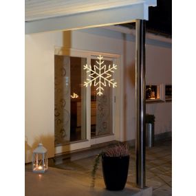 Konstsmide kerstverlichting - sneeuwvlok - 60 x 1,5 x 60 cm - IP44 - transparant