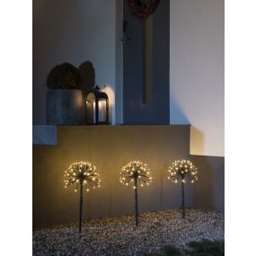 Konstsmide - decoratieve tuinspiezen set  - 25 x 50 x 1000 cm - IP44 - zwart (stockopruiming!)