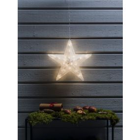 Konstsmide kerstverlichting - ster - 40 x 10 x 40 cm - IP44 - transparant (stockopruiming!)