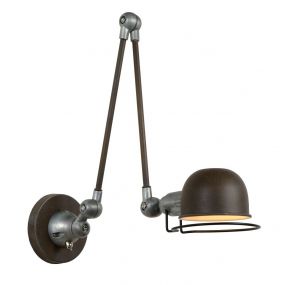 Lucide Honore - wandlamp met schakelaar - 10,5 x 70 x 46 cm - roest bruin