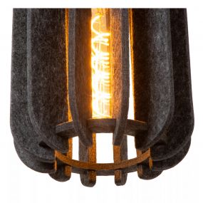 Lucide Rafal - hanglamp - Ø 50 x 183 cm - grijs