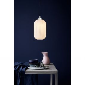 Nordlux Milford 20 - hanglamp - Ø 20 x 333,5 cm - opaal wit