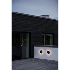 Nordlux Artego - buiten wandverlichting - Ø 15 x 5 cm - 8W LED incl. - IP54 - zwart