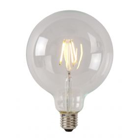 Lucide LED filament lamp - Ø 12,5 x 17,5 cm - E27 - 5W dimbaar - 2700K - transparant